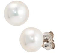 Ohrstecker 925 Sterling Silber 2 Süßwasser Perlen Ohrringe Perlenohrstecker