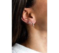 cai Ohrstecker 925 Sterling Silber gelb vergoldet Baguette Zirkonia Pastell Einheitsgröße