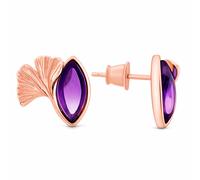 Ohrstecker aus 925 Silber mit Amethyst, rosévergoldet rotvergoldet