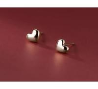 Ohrstecker aus 925er Sterling-Silber, Mini-Herzchen, 0,5cm - Silber