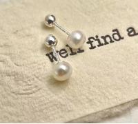 Ohrstecker aus 925er Sterling-Silber, Mini-Süßwasser-Perle, 0,8mm