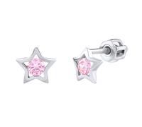 Ohrstecker aus Silber 925 Adina mit rosa Brilliance Zirconia für Damen und Kinder