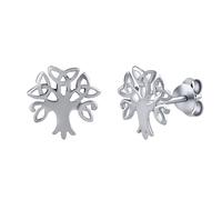 Ohrstecker aus Silber 925 Baum des Lebens Triquetra