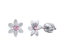 Ohrstecker aus Silber 925 Blümchen Beauty mit rosa Brilliance Zirconia