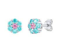 Ohrstecker aus Silber 925 Blümchen Lolly mit Brilliance Zirconia Damen und Kinder