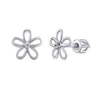Ohrstecker aus Silber 925 Blume mit Brilliance Zirconia