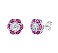Ohrstecker aus Silber 925 Blume Serena mit Brilliance Zirconia für Damen und Kinder