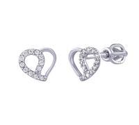 Ohrstecker aus Silber 925 Herz Izzy mit Brilliance Zirconia