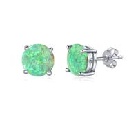 Ohrstecker aus Silber 925 mit grünem Opal