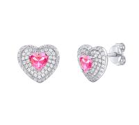Ohrstecker aus Silber 925 mit rosa und klaren Zirkonia Brilliance Zirconia Susan