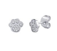 Ohrstecker aus Silber 925 Pfote Agip mit Brilliance Zirconia