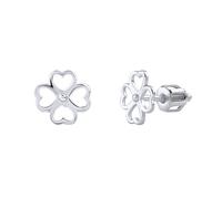 Ohrstecker aus Silber 925 vierblättriges Kleeblatt Enzio Damen und Kinder
