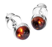 Ohrstecker - Classic 5 mm - Silber 925/000 - Bernstein