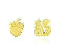 Ohrstecker Damen,Damen Ohrstecker, Golden Klassisch Tier Eichhörnchen Beere 925Er Sterling Silber Ohrstecker Zirkonia Ohrringe Eleganter Silber Ohrstecker Schmuck Geschenke Für Ihre Frauen Mädchen
