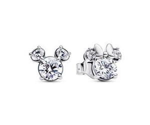 Ohrstecker Disney Mickey Mouse & Minnie, 925er Silber