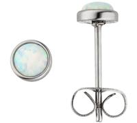 Ohrstecker Edelstahl 2 synthetische Opale 5 mm