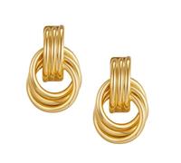 Ohrstecker für Damen,2-teiliger modischer Ohrschmuck, klobiger -Ohrhänger - Vergoldete Ohrringe Für Damen,für Abschlussball, Geburtstag, Hochzeit, Urlaub, Party, Statement, Feiertag, Festival