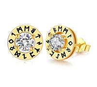 Ohrstecker Herren Wikinger Gold Wikinger Ohrringe Männer Wikinger Rune Ohrstecker Silber 925 Diamant für Männer Damen