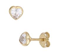 Ohrstecker Herz Herzen 333 Gold Gelbgold 2 Zirkonia Ohrringe Herzohrstecker