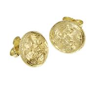 Ohrstecker - Hiddensee 13 mm rund - Silber 925/000, vergoldet -,