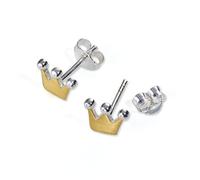°* Ohrstecker Krone "Königskind" aus Sterling-Silber (goldfarben)