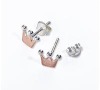 °*Ohrstecker Krone "Königskind" aus Sterling-Silber (rosé-gold)