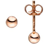 Ohrstecker Kugel 925 Sterling Silber rotgold vergoldet Ohrringe Silberohrstecker
