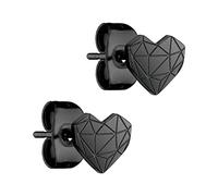 Ohrstecker Mini Broken Heart Edelstahl IP Black