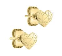 Paar Ohrstecker LIEBESKIND BERLIN "Herz", gold (gelbgoldfarben), Ohrringe, Damen, Edelstahl (40973361-0) gelbgoldfarben