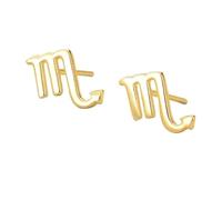 Ohrstecker mit Sternzeichen, Vergoldet, 925Er Sterlingsilber, Skorpion (24. Oktober - 22. November), Sternzeichen, Horoskop, Himmlischer Astrologieschmuck, Geschenk für Damen und Herren