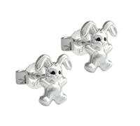 Ohrstecker Ohrring 11x9mm Kinderohrring kleiner Hase matt-glänzend Silber 925
