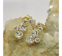 Ohrstecker Ohrring 12x6mm Bogen je 5 Zirkonias 9Kt GOLD