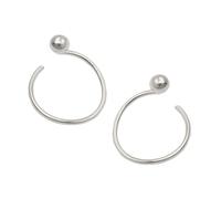 Ohrstecker Ohrring 15mm Ohrspirale mit Kugel Silber 925