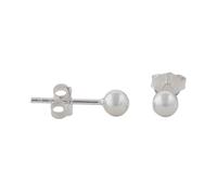 Ohrstecker Ohrring 4mm Kugel glänzend Silber 925