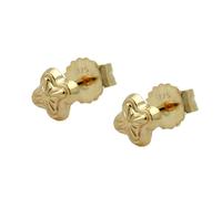 Ohrstecker Ohrring 4mm Stern mit Muster 9Kt GOLD