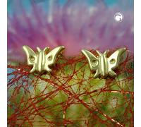 Ohrstecker Ohrring 5x7mm Schmetterling glänzend 9Kt GOLD