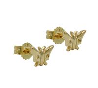 Ohrstecker Ohrring 5x7mm Schmetterling glänzend 9Kt GOLD