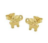 Ohrstecker Ohrring 6x7mm kleiner Elefant glänzend 9Kt GOLD