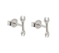 Ohrstecker Ohrring 8,6x2,5mm Schraubenschlüssel Silber 925