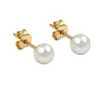Ohrstecker Ohrring ca. 6mm Süßwasserzuchtperle 9Kt GOLD