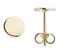 Ohrstecker Plättchen rund Ø5,9mm 333 Gold Gelbgold Ohrschmuck glänzend flach
