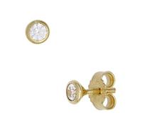 Ohrstecker rund 333 Gold Gelbgold 2 Zirkonia Ohrringe Goldohrstecker