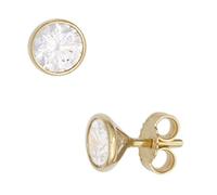 Ohrstecker rund 333 Gold Gelbgold 2 Zirkonia Ohrringe Goldohrstecker