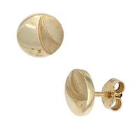 Jobo Damen Ohrstecker rund 333 Gold Gelbgold teil matt Ohrringe Goldohrstecker
