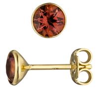 Ohrstecker rund 585 Gold Gelbgold 2 Turmaline rosa Ohrringe Turmalinohrringe