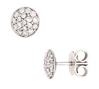 Ohrstecker rund 585 Gold Weißgold 36 Diamanten Brillanten 0,40ct. Ohrringe