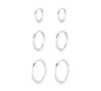 Ohrstecker-Set ELLI "Ohrringe Ohrring Set Trio 925 Sterling Silber", silber, Ohrringe, Damen, ohne Stein, Silber 925 (Sterlingsilber) (42365734-0) silber