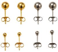 Ohrstecker-Set FIRETTI "Multipack Schmuck Geschenk Edelstahl Ohrschmuck Ohrringe", gold (silberfarben, gelbgoldfarben), Ohrringe, Damen, Edelstahl, Ohrstecker-Set, Made in Germany (36090900-0)