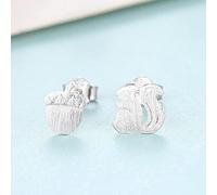 Ohrstecker Silber 925,Damen Ohrstecker, Klassisches Tier Eichhörnchen Beere 925Er Sterling Silber Ohrstecker Zirkonia Ohrringe Eleganter Silber Ohrstecker Schmuck Geschenke Für Ihre Frauen Mädchen