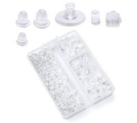 Ohrstecker Silikon,600 Stück Ohrring Stopper Klar Gummi 6 Stile Ohrringe Verschlüsse Hinten Ohrstopper Ohrringe Verschlüsse Ohrring Rücken Earring Backs für Haken Ohrstecker DIY Schmuckherstellung